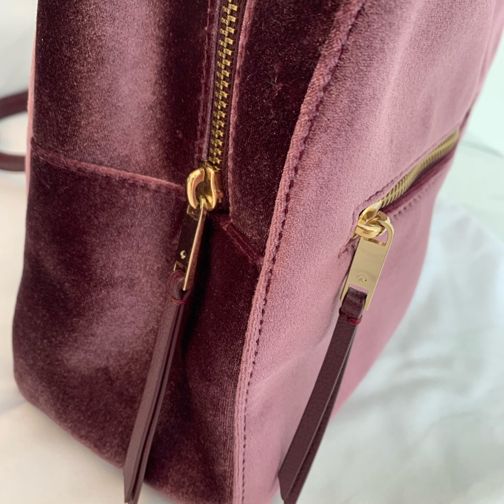 🤩RARE🤩💯% Authentic Kate Spade Dawn Place Velvet Backpack Bag - Picture 13 of 13
